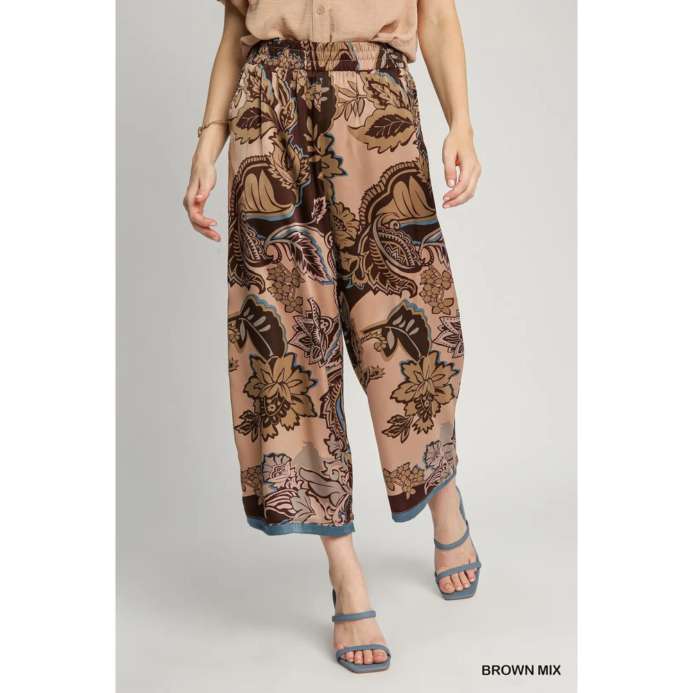 Umgee Paisley Print Pants